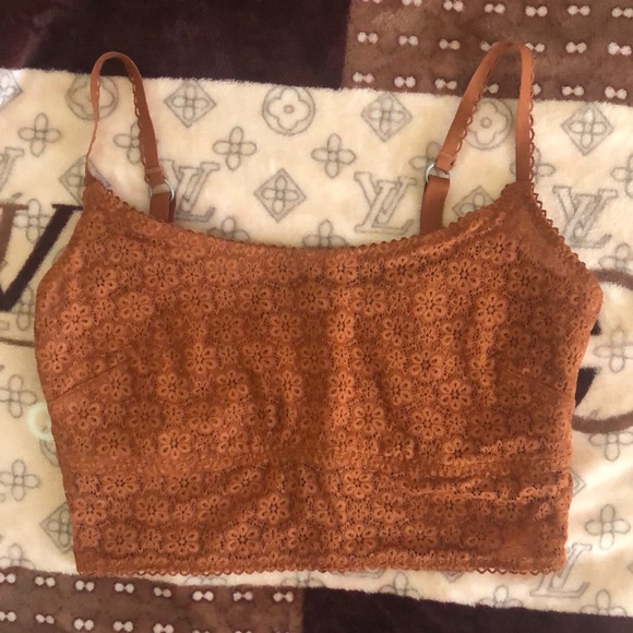 Women's Brown Gilly Hicks Curvy Longline Scoop Bralette - Picture 2 of 4